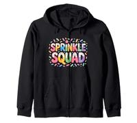 Cute Colorful Fun Sprinkle Lover Squad Zip Hoodie