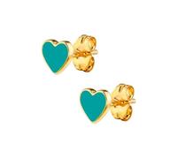 Cute Colorful Heart Cartilage Small Stud Earrings for Women Little Dainty Enamel Post Hearted Love Tiny Studs Hypoallergenic Fashion Gift Her Daughter