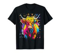 Cute Colorful Highland Cow T-Shirt