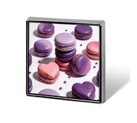 Cute Colorful Macaron Purple Aluminum Alloy Square Lapel Badge