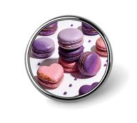 Cute Colorful Macaron Purple Badges Pin, Personalized Exquisite Round Badge, 1 Inch Button Pins for Women And Men, Decorative Metal Round Brooch for Clothing, Backpacks, And Hats