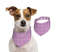 Cute Colorful Macaron Purple Dog Bandana Adjustable Pet Triangle Bib Dog Scarf Kerchief Accessories For Dogs And Cats M