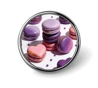 Cute Colorful Macaron Purple Round Alloy Clothing Brooch