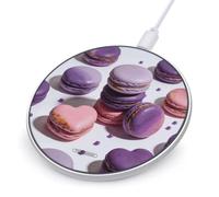 Cute Colorful Macaron Purple Round Fast Wireless Charging Pad