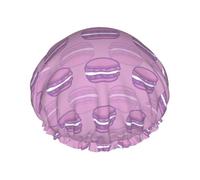 Cute Colorful Macaron Purple Shower Cap Elastic And Reusable Double Waterproof Shower Hat For Women