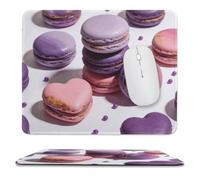 Cute Colorful Macaron Purple Stitched Edge Mouse Pad