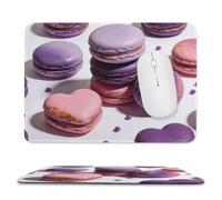 Cute Colorful Macaron Purple Stitched Edge Mouse Pad