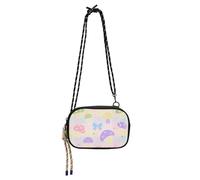 Cute Colorful Mushroom Bow Small Crossbody Bag Womens Practical with Credit Card Slots Mini Shoulder Bag Have a meal bolsa de mano para mujer