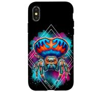 Cute Colorful Peacock Arachnid Jumping Spider Lover Case for iPhone X/XS