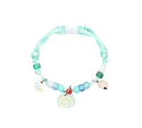 Cute Colorful Pet Necklace Braided Adjustable Cat Puppy Collar with Bells Neck Chain(E)