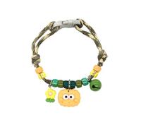 Cute Colorful Pet Necklace Braided Adjustable Cat Puppy Collar with Bells Neck Chain(H)