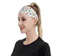 Cute Colorful Robot Print Headbands for Women Men - Hair Band Sweat Bands for Running Football Gym Accessories