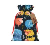 Cute Colorful Sheep Cartoon Pattern Christmas Bags Friend Party Presents Happy Halloween Birthdays Gift Weddings Snacks Hamper