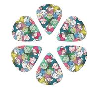 Cute Colorful Sheep Cartoon Pattern Printed Guitar Picks Plectrum,Guitar accessories,6pcs 0.46mm