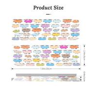 Cute colorful sheep cartoon pattern -Rectangular Acrylic Table Signs - Clear Custom Nameplates For Office Desk, Restaurant, Events - Smooth Edge Professional Signage.