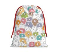 Cute Colorful Sheep Cartoon Ultra Soft Velvet Gift Bag, Stylish Design, Preferred For Holidays