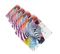 Cute Colorful Zebra Car Air Freshener Cards for Women Men 4 Pack Cute Car Accessories Long Lasting Scent Car Diffuser Hanging Auto Aromatherapy Tablets Car Fresheners Gifts