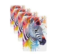 Cute Colorful Zebra Car Air Freshener Cards for Women Men 4 Pack Cute Car Accessories Long Lasting Scent Car Diffuser Hanging Auto Aromatherapy Tablets Car Fresheners Gifts