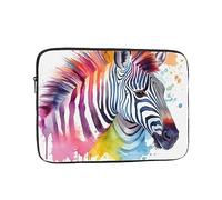 Cute Colorful Zebra Laptop Case 15 inch, Shockproof Protective Computer Sleeve Cover Water Resistant Laptop Bag Carrying Tablet Cover Briefcase Handbags Gifts for Men Women