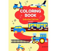 Cute Coloring Book 15 Vehicle Shapes for Color: Fun and Easy Coloring for Kids Ages 3-6