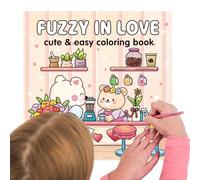 Cute Coloring Book - Cute Coloring Book, Bold & Easy Designs | Simple Art Pages, Funny Cartoon Illustrations, Relaxing Coloring Set For Kids For