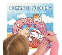 Cute Coloring Book - Wholesale And Easy To Color Drawings | Cute Illustrations About Marriage and Love - Stress Relief Playful Activity For Teens Boys and Girls