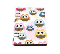 Cute Colourful Owls Notebook A5, Pu Leather Notebooks, Lined Paper A5 Spiral Notebook Lined 180Pages/90Sheets, Workbook for School, Note Book for Work, Study Essentials Journal Diary