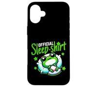 Cute Comfy Frog Lover Official Sleep Bedtime Pajamas Gift Case for iPhone 16 Plus