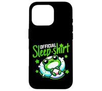 Cute Comfy Frog Lover Official Sleep Bedtime Pajamas Gift Case for iPhone 16 Pro