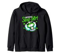 Cute Comfy Frog Lover Official Sleep Bedtime Pajamas Gift Zip Hoodie