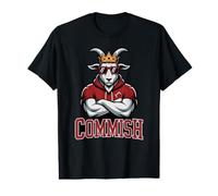 Cute Commish Fantasy Football Goat Champion Dibs Dad Respect Value Graphic T-Shirt