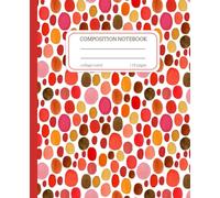 Cute Composition Notebook: Abstract Red Hue Aesthetic Wide-Ruled Journal, Back to School Supplies Essential , 7.5 x 9.25 inch, 110 pages