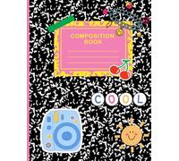 Cute Composition Notebook, Preppy Composition Notebook, Wide Ruled Composition Notebook, Notebook for school, home or work.
