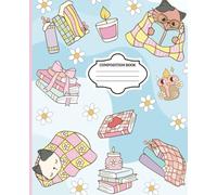 Cute Composition Notebook Wide Ruled: Cozy Cats Reading Books Journal for Kids, 120 pages, 7.5 x 9.25, For Teens, Kids, Students and Adults