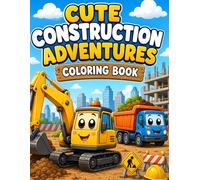 Cute Construction Adventures: Fun and Easy Construction Vehicle Coloring Book for Kids Ages 3-6 (Cute Vehicle Adventures)