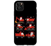 Cute Construction Trucks & Valentines Hearts Case for iPhone 11 Pro Max