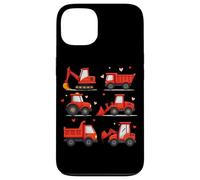 Cute Construction Trucks & Valentines Hearts Case for iPhone 13