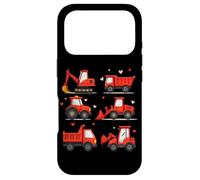 Cute Construction Trucks & Valentines Hearts Case for iPhone 17 Pro