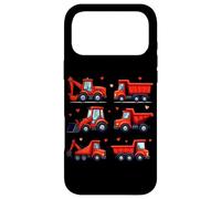 Cute Construction Trucks & Valentines Hearts Case for iPhone 17 Pro Max