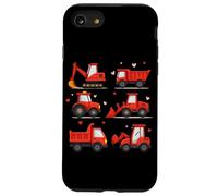 Cute Construction Trucks & Valentines Hearts Case for iPhone SE (2020) / 7/8