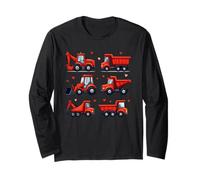 Cute Construction Trucks & Valentines Hearts Long Sleeve T-Shirt