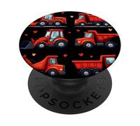 Cute Construction Trucks & Valentines Hearts PopSockets Adhesive PopGrip