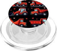 Cute Construction Trucks & Valentines Hearts PopSockets PopGrip for MagSafe