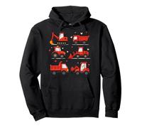 Cute Construction Trucks & Valentines Hearts Pullover Hoodie