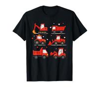 Cute Construction Trucks & Valentines Hearts T-Shirt