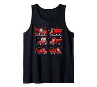Cute Construction Trucks & Valentines Hearts Tank Top