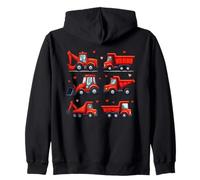 Cute Construction Trucks & Valentines Hearts Zip Hoodie
