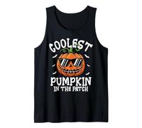 Cute Coolest Pumpkin In The Patch Halloween Boys Girls Kids Tank Top