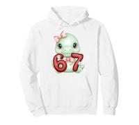 Cute Coquette Dinosaur 67 Meme Six Seven Dino Girl Women Pullover Hoodie