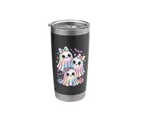 Cute Coquette Ghost Pastel Galaxy Halloween Fall Aesthetic Stainless Steel Insulated Tumbler